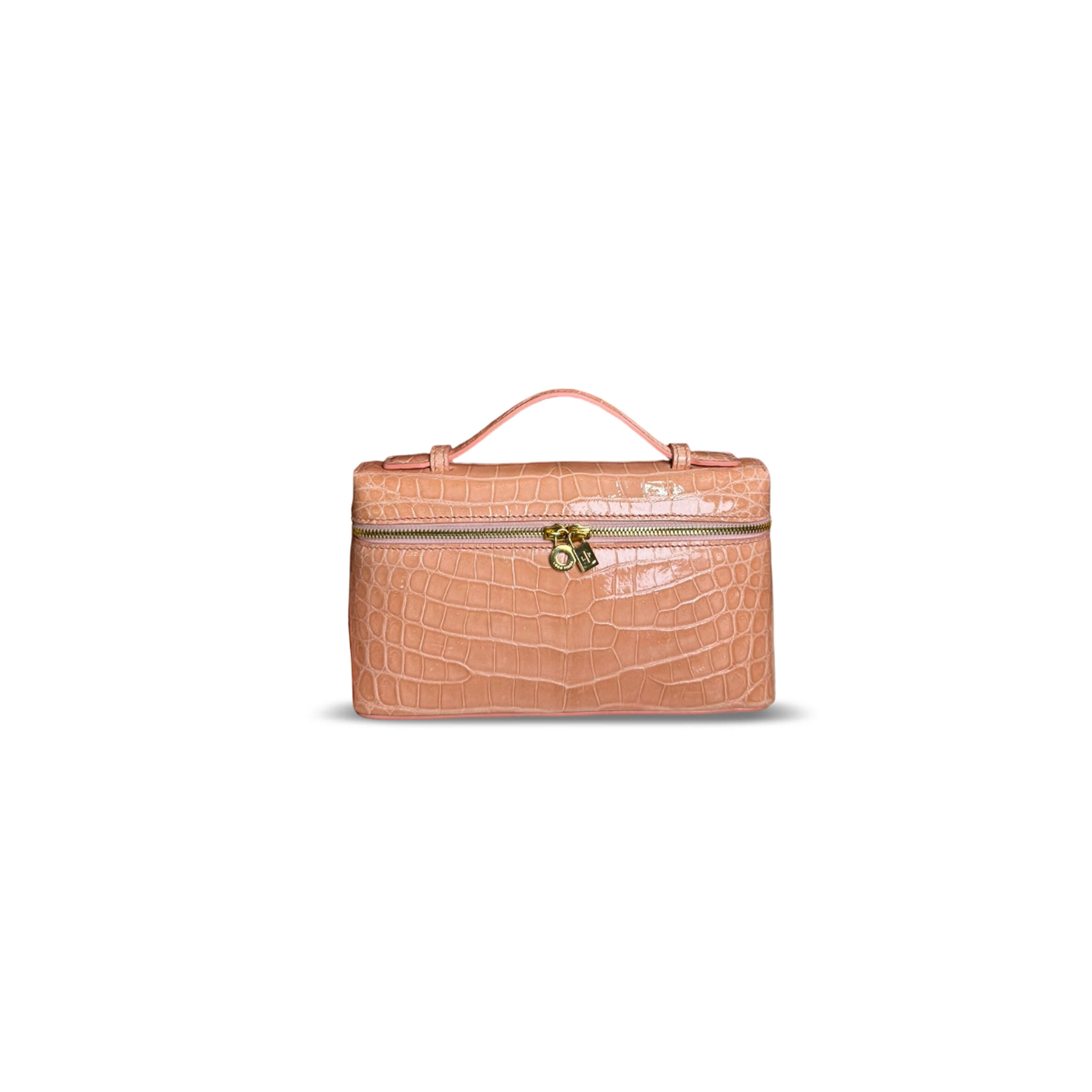 LORO PIANA EXTRA POCKET L19 CROCODILE LEATHER (19*11*6.5cm)